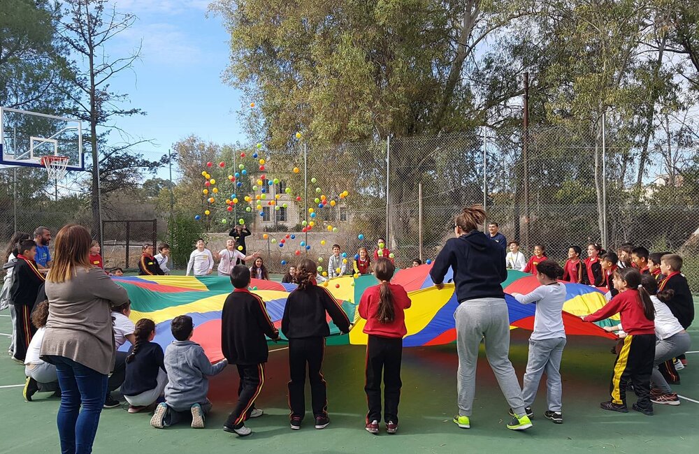 Children from both communities participate in activities at Ledra Palace Hotel under the Imagine Project. November 2017